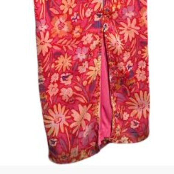 Lulus Flower Fun Red Multi-Floral Print Palazzo Pants Size S EUC - Picture 7 of 12